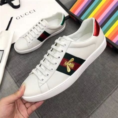 mens white sneakers gucci fake|gucci inspired sneakers.